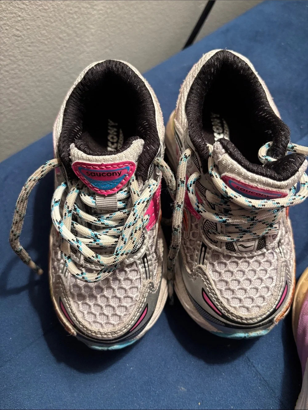 New Balance Kids Colorful Multi-Tone Sneakers - Blue, Yellow, Pink, White